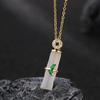 Japan and South Korea Simple Popular Wind Titanium Steel Necklace Female Niche Exquisite Internet Celebrity Zircon Clavicle Chain High-end Jewelry