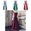 Elegantes Damen Vintage Renaissance Mittelalter Langes Kleid Mit Ausgestellten Ärmeln Und Schnürdetail