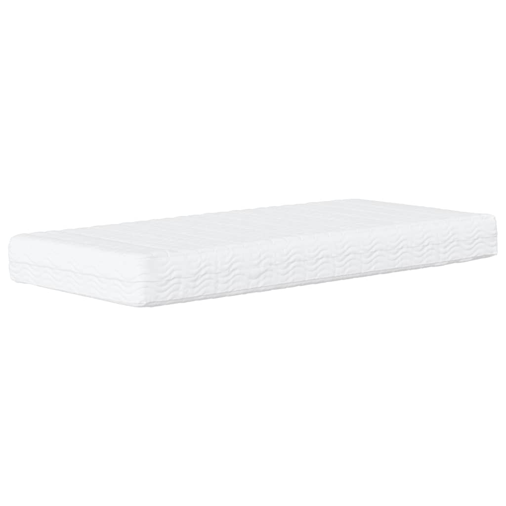 Bed with Mattress  Hvar  Dark Grey 90 x 200 cm Fabric