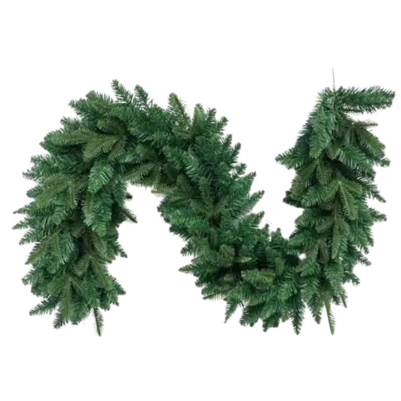 

High Quality 2.7m Artificial Christmas Wreath Vine Garland Eco-Friendly Decoration Hanging for Doors Balconies Christmas 2.7m зелёный