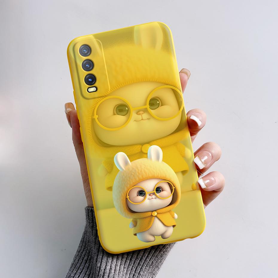 Soft Case For Vivo V2027 Cover Vivo Y11s Y12s Y12a Y20 Y20s Y20i Phone Cases Cute Rabbit Panda Pattern Silicon Capas For Y20 20S