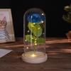 Glass cover simulation rose ornament, creative mother's Valentine's Day gift, immortal flower night light