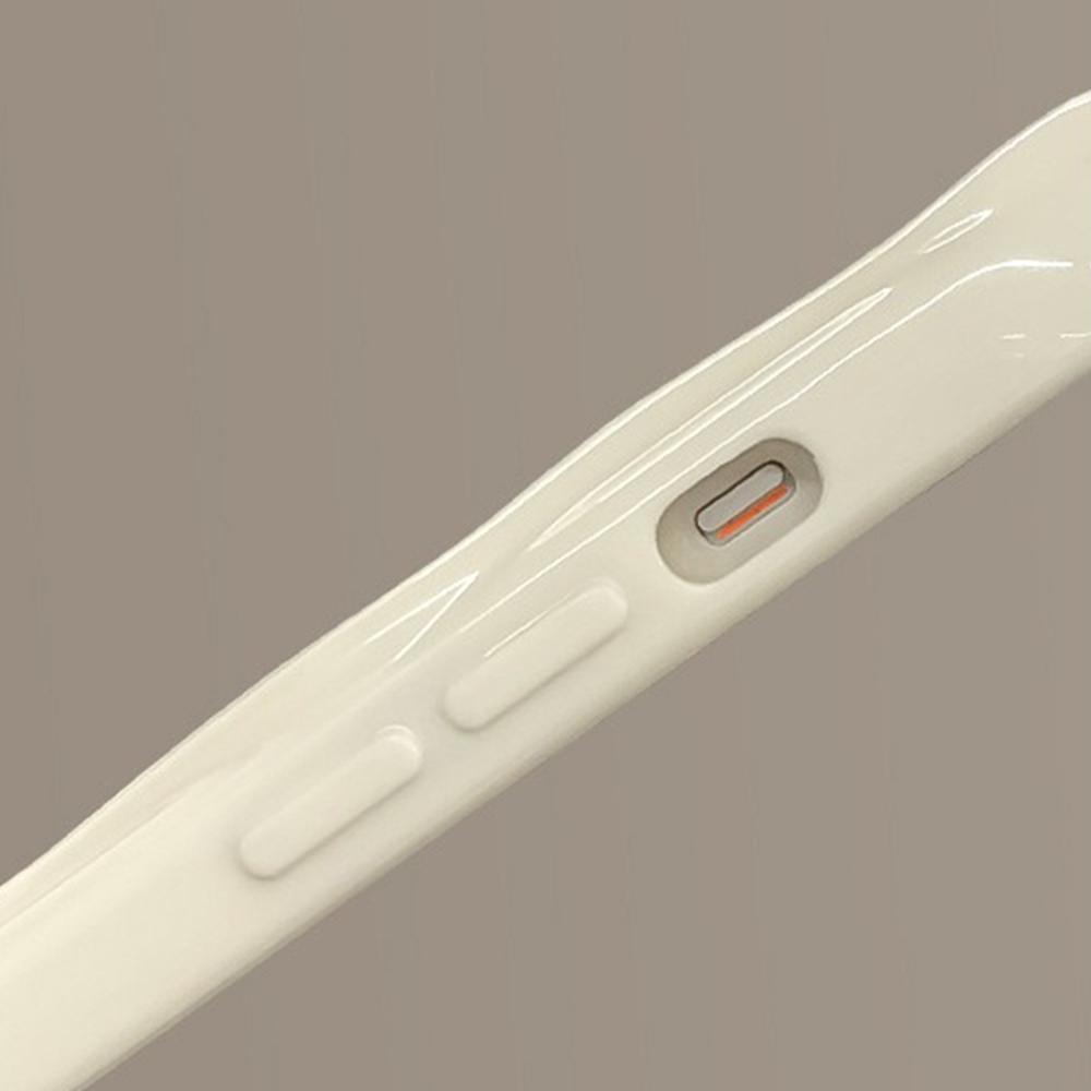 For iPhone 14 Case 3D Heart Design TPU Phone Cover with Laser Beaded Strap