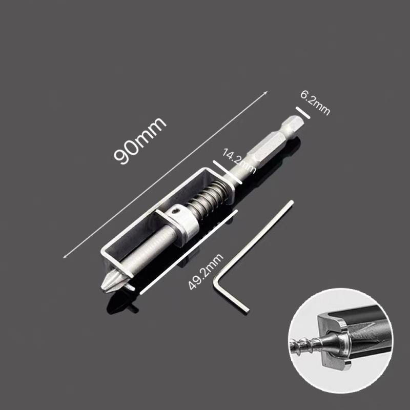 Anti Drop Spring Loaded Screwdriver Bit Fixing Clamp Screw Holder Easy to Use for Home DIY Furniture Assembly Jobs