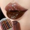 Punk Dark Brown Mirror Water Lip Lesk Red Lip Glaze Transparent Glass Lip Oil Voděodolná tekutá rtěnka Nude Clear Tint Makeup