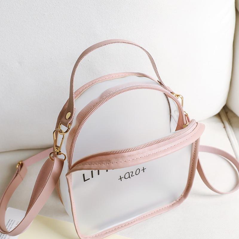 Women's Bag Autumn and Winter New Printing Color Scheme Backpack Simple Mobile Phone Bag Transparent Backpack Small Bag