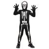 Kids Halloween Skeleton Costume Set Glow-in-the-Dark Ghost Outfit Party Stage Performance Unisex