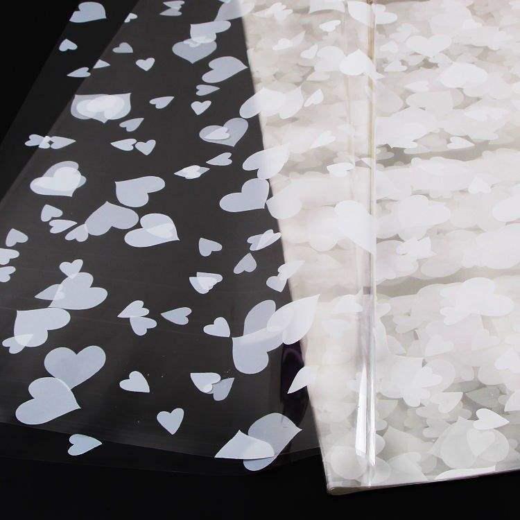 High-End Christmas Eve Floral Wrapping Paper Set with Cellophane and Butterfly Pull Flowers