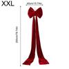 80/180cm Giant Bow Christmas Tree Top Decoration Christmas Front Door Bow With Long Ribbon Velvet Flower Wreath Wall Decoration