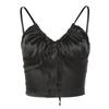 Frauen Sexy V-ausschnitt Leibchen Seidig Weiche Stoff Crop Tops Mädchen Schlank Party Club Sling Tank Tops Weibliche Harajuku Sommer Neue