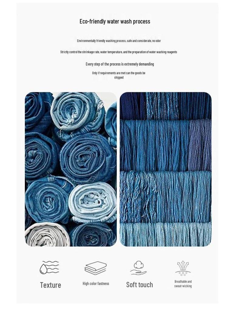 Women's Summer 2026 Lace Trim Wide Leg Denim Jeans - Petite Slimming Straight Fit Nine-Point Pants