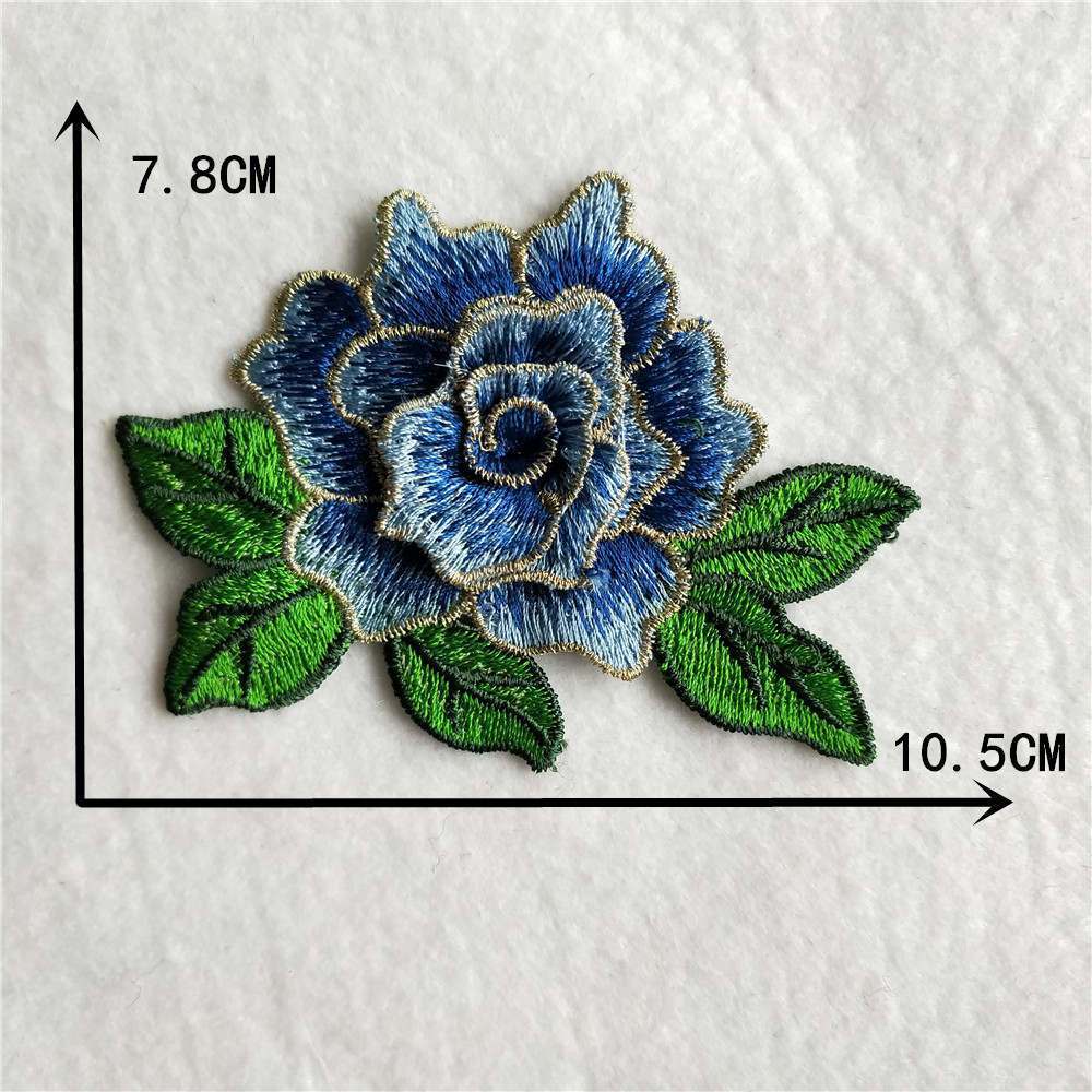 

Blue I Polyester Embroidery Color Embroidery Flower Diy Sewing Decoration With Clothing Collar Lace Accessories Style 958 (1 piece)
