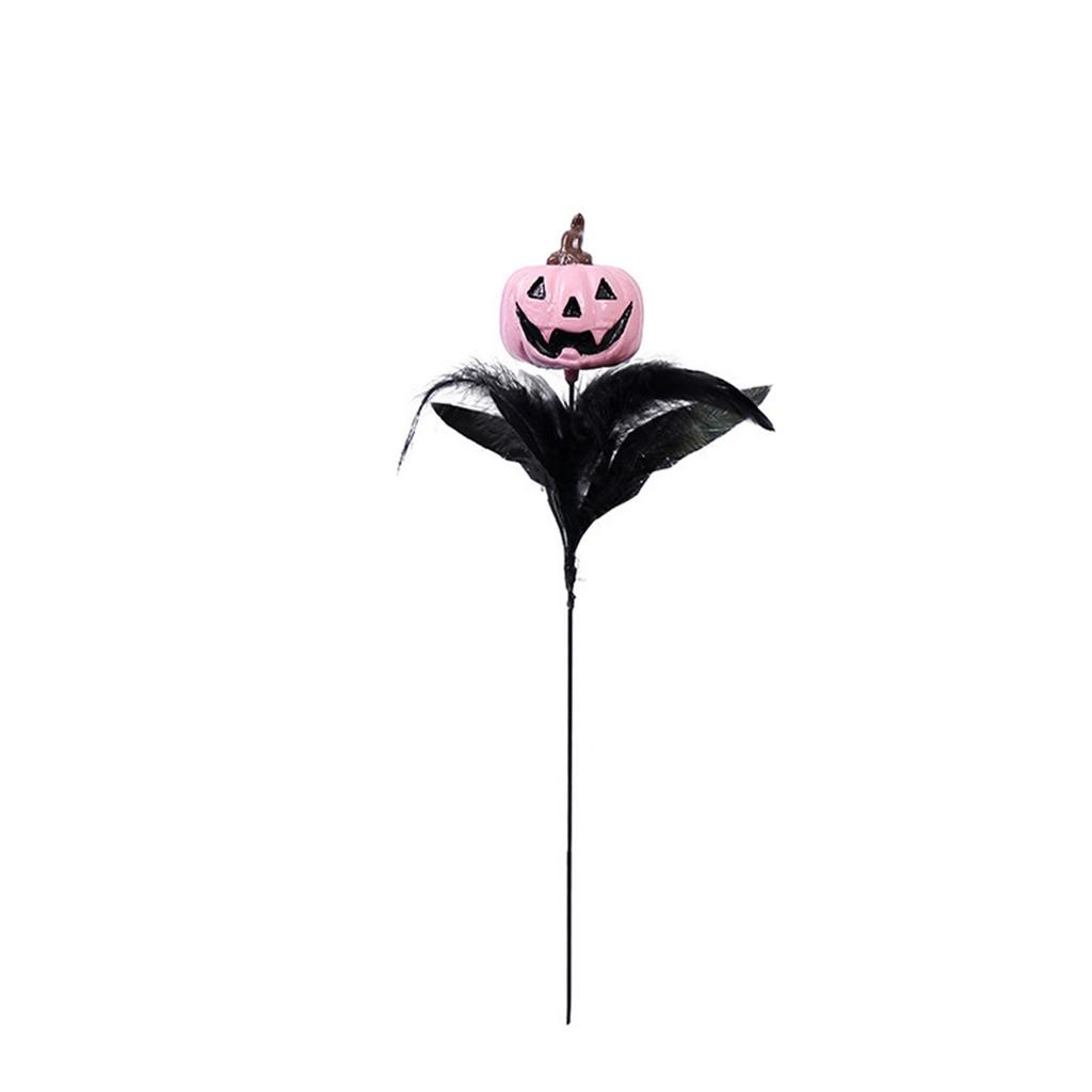Halloween Decoration Creative Fashion Feather Pumpkin Skulsl Floral Bouquet Home Party Flower Branch
