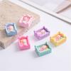 2Pcs Tragbare Baby Puppe Krippe Verblassen-beständig Mode Micro Landschaft Miniatur Bett