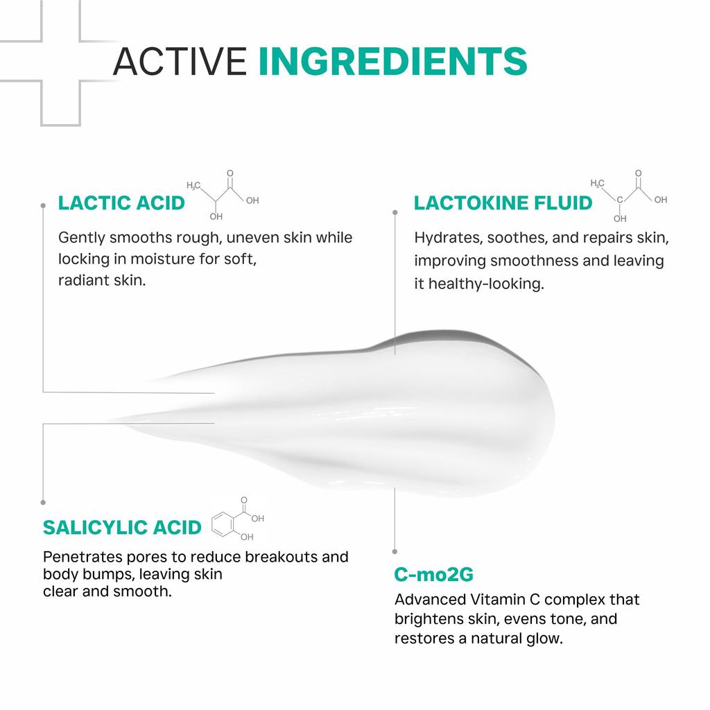 DERMATOUCH AHA 10% BHA 1% Body Lotion For Men and Women | Body Lotion For Dry Skin - De-tan, Moisturizing & Bumpy Skin | Suitable For All Skin Types