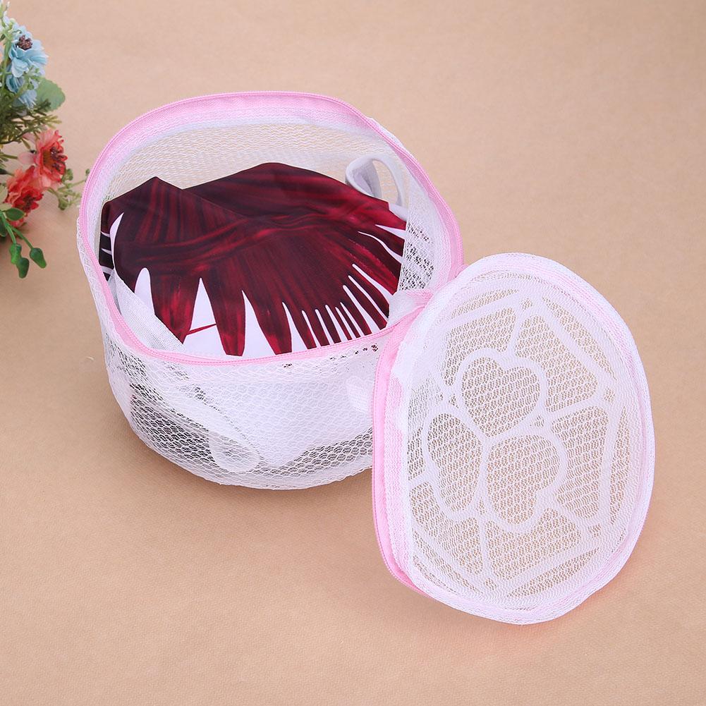 Lingerie Clothes Washing Bag Anti-Deformation Washing Bra Bag Polyester Lightweight Portable with Zipper for Household Machine