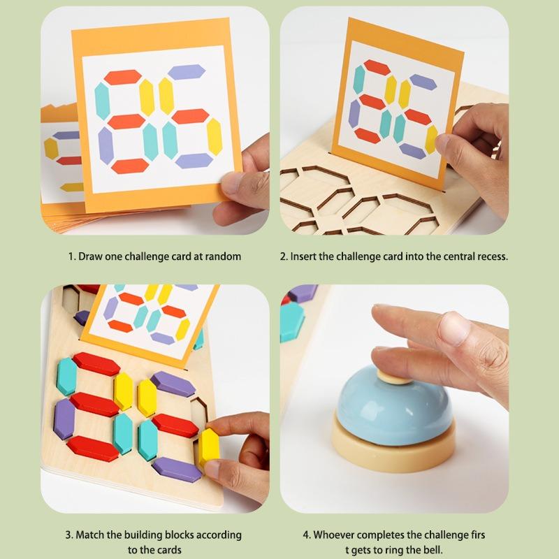 Kids Number Building Blocks Montessori Educational Toy Color Cognition