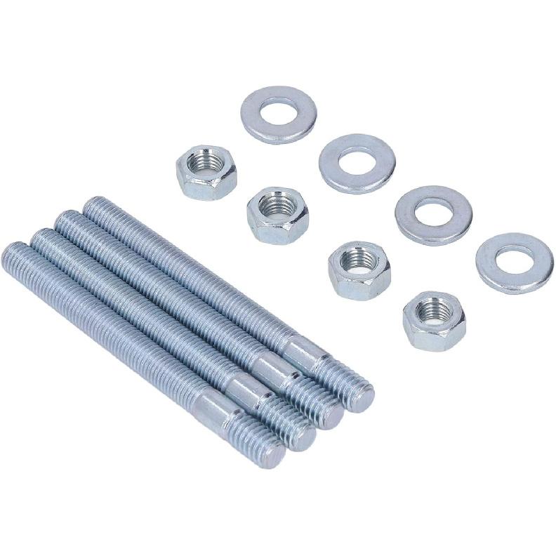 Carburetor Studs Kit, Chazcool 3.5In Carburetor Studs Set Metal Carb Mounting Stud Kit With Spacers For 5/16In Threads Intake