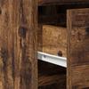 Makeup Table with Mirror Lighting (2 pcs) Brown Particleboard