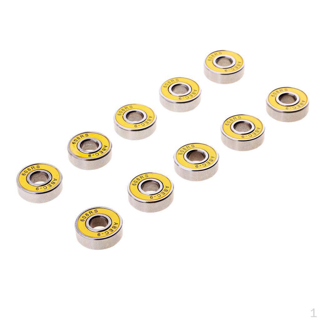 ABEC9 608RS Roller Skate Wheel Bearings Skatebaord Longboard Pack of 10