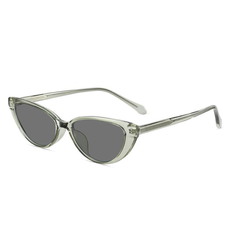 European and American small frame cat eye polarized sunglasses men's pin glasses legs UV protection sunglasses personalized versatile glasses