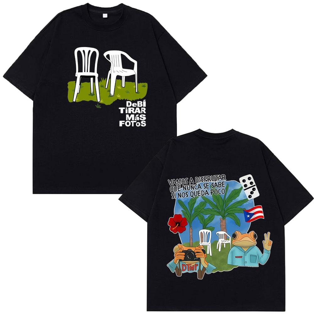 

Rapper Bad Bunny Debi Tirar Mas Fotos DTMF World Tour T Shirts Mens Women Loose Tshirts Summer Cotton Tshirt Streetwear 4XL
