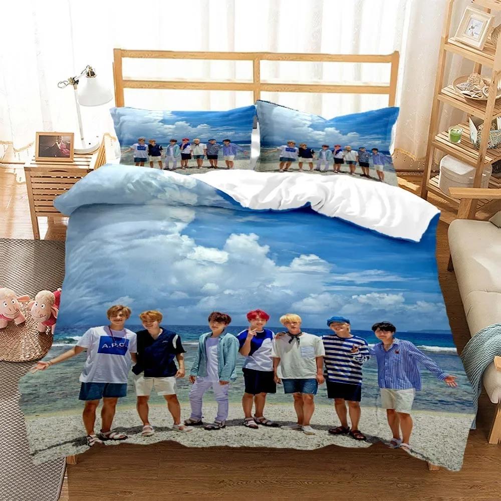 Fashion Men's Top Tier Singer Printed Bedding Set for Youth Queen Bedding Set Quilt Cover Bedding Set for Youth