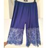Leggings Hanfu Corti 7/10 da Donna in Pizzo e Pile - Strato Interno Caldo Stagionale Anti-esposizione