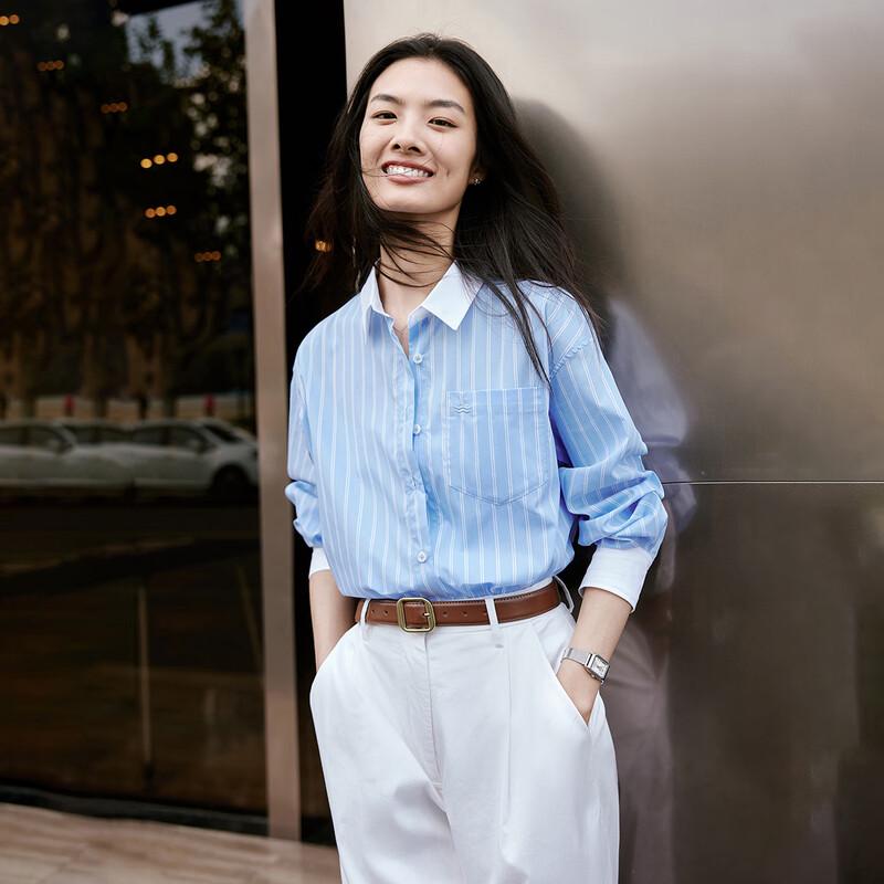 Женская полосатая рубашка с длинным рукавом Nautica M