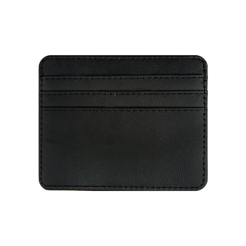 1 PZ Portafogli da Uomo Ultra Sottile Mini Business Porta Carte di Credito Bancarie Semplice Nero Donna Piccolo Porta Monete Porta Carte Custodia Borsa