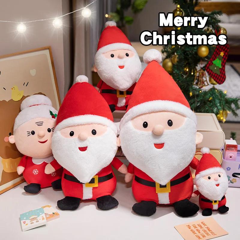 Peluche Père Noël et Elk, bonhomme de neige, bonhomme en pain d'épice, jouet mignon, animal en peluche, cadeau de Noël pour enfants, décoration de la maison