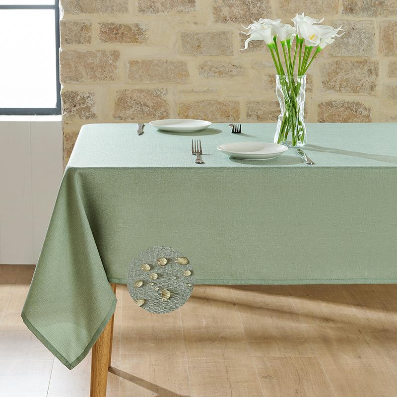 Waterdicht Kreukbestendig Polyester Rechthoekig Tafelkleed Wasbaar Duurzaam Decoratieve Cover voor Eetkamer Buffet Camping 90x90 CM