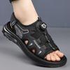 Fashion 2025 Summer New Rotate The Button Sandals for Men Fashion Casual Mesh Beach Shoes Male Solid Color Hallow Designer Sandals Man