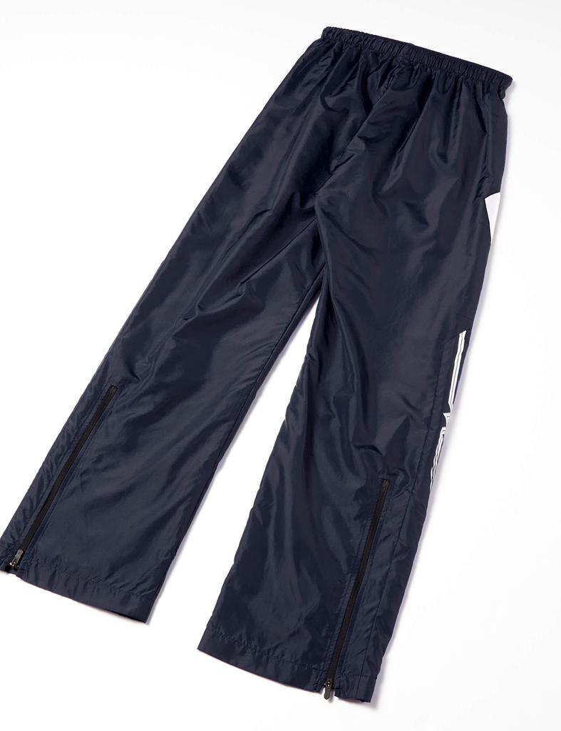 Mizuno Training Windbreaker Pants, Moisture-Wicking, Quick-Drying, Unisex, Size XS, Deep Navy x White, 32JF8015
