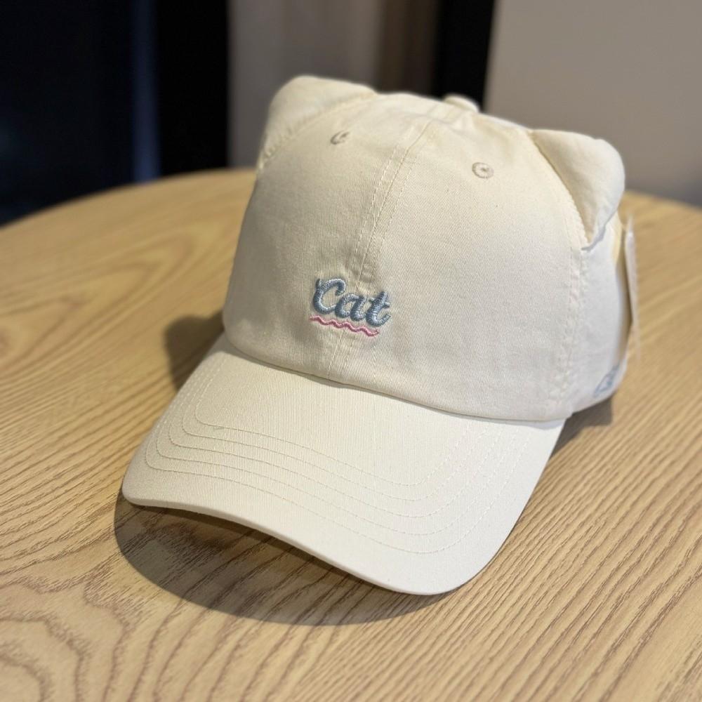 3D Cat Ear Cat Ear Baseball Cap Wide-brimmed Breathable Korean Style Baseball Cap Embroidery Letter