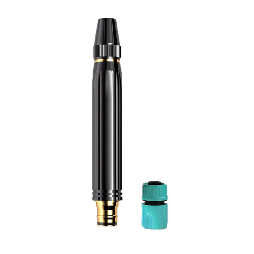 High Pressure Water Spray Nozzle with Connector for Home Use Garden Watering Car Washing and Cleaning Tasks Durable Metal Construction