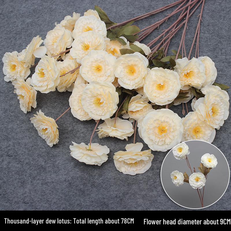 Champagne Silk Flower Wedding Decor - Artificial Ceiling & Aisle Floristry Elements