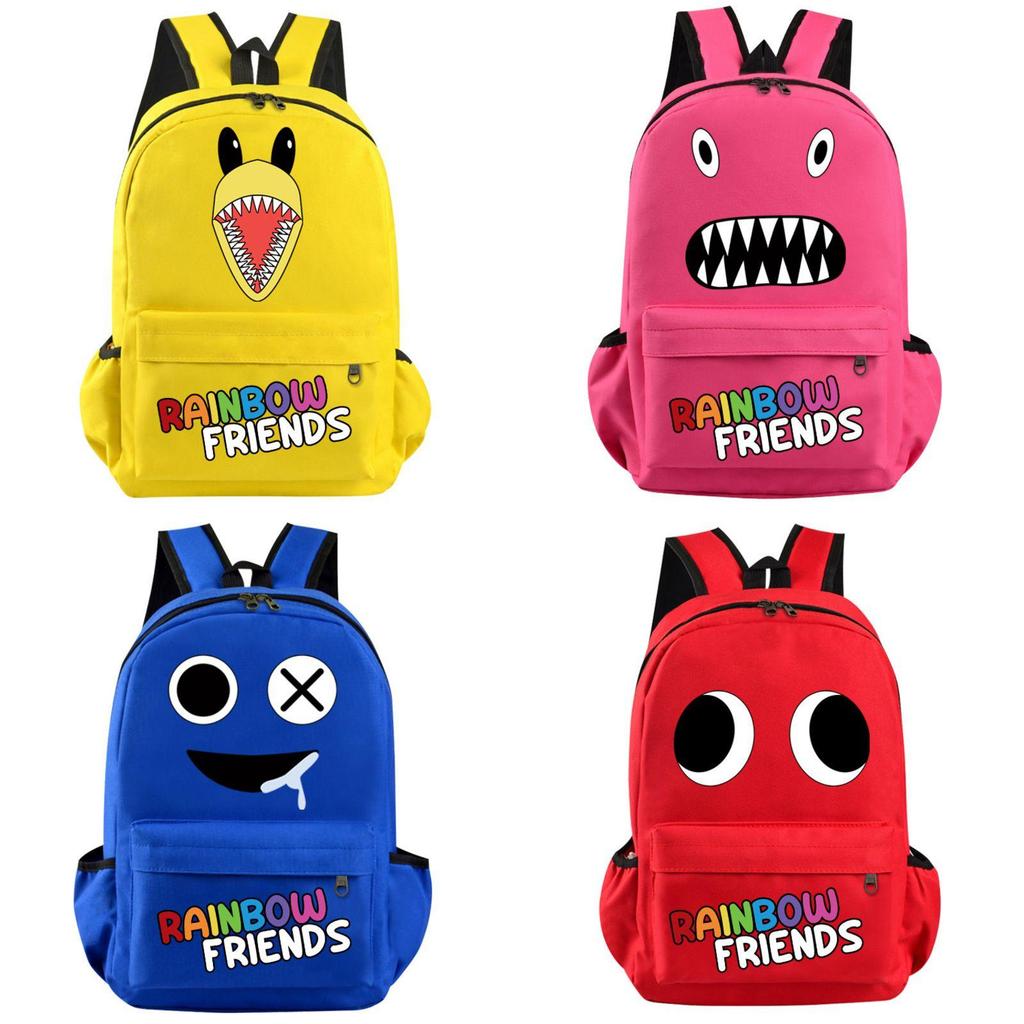 Bunter Roblox Rainbow Friends Rucksack mit ergonomischem Design