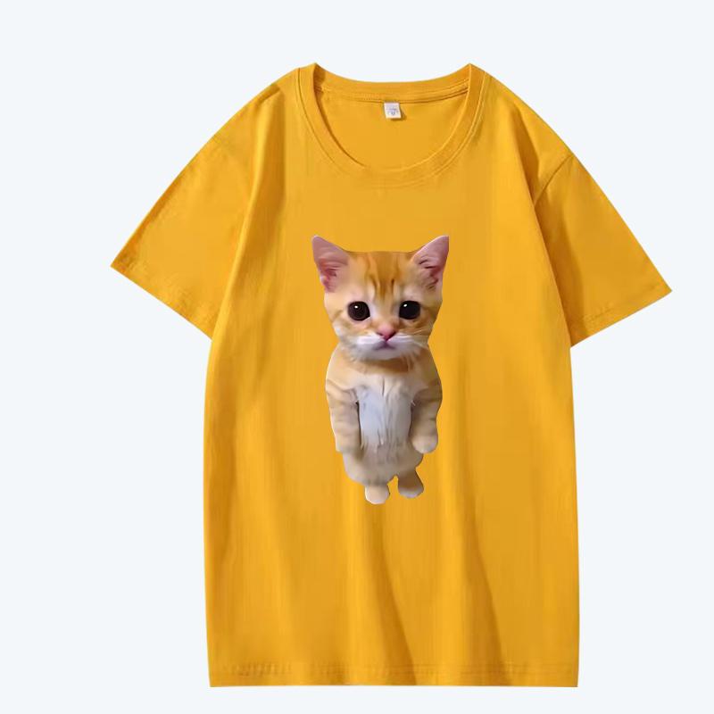 Funny Cat 3D Print Women Casual T Shirt men women Oversized 100% Cotton short sleeve Summer print Unisex plus sizetops