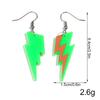 New Design Lightning Acrylic Drop Earrings for Women Punk Neon Colorful Geometric Long Pendant Earring Exaggerated Jewelry Gift