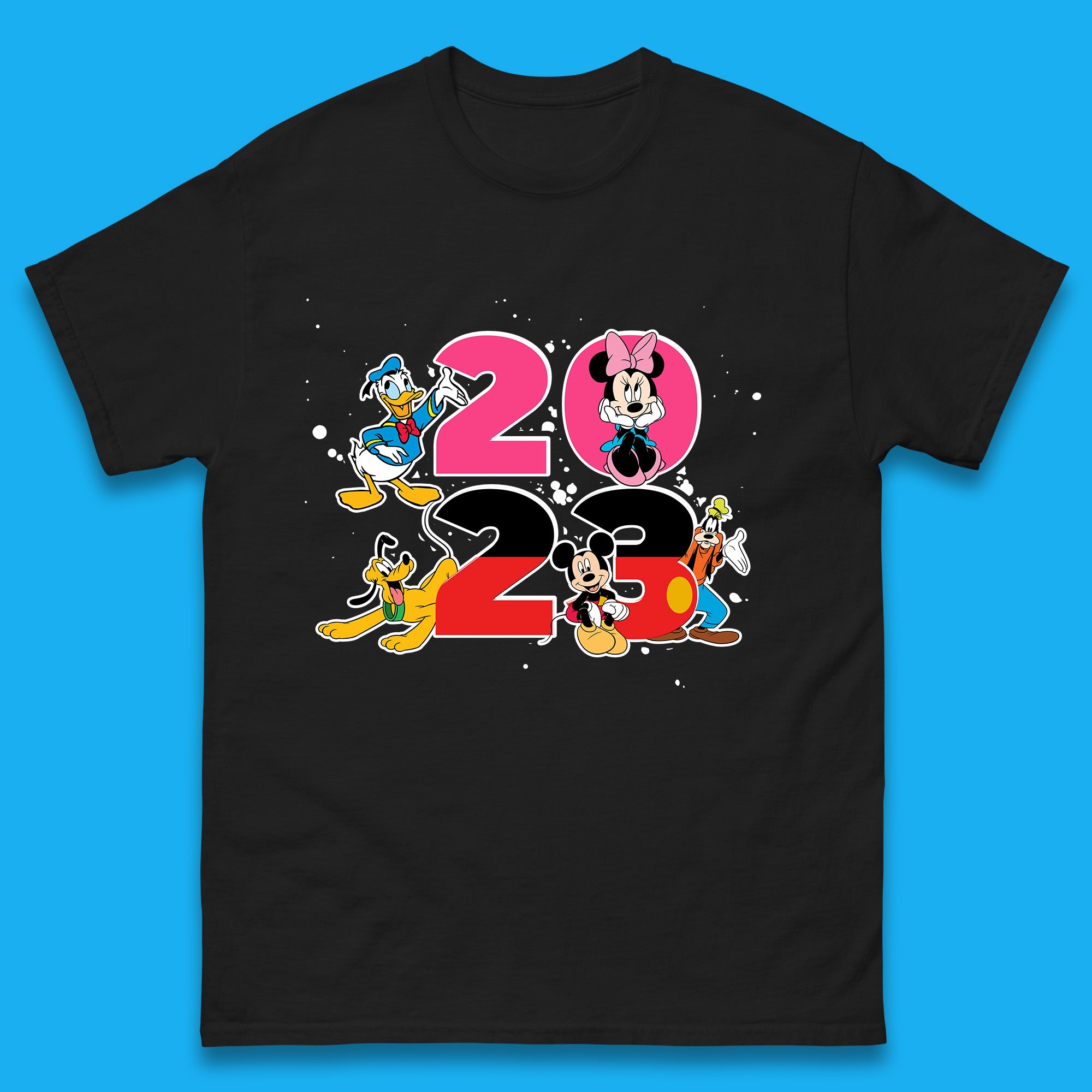 

Disney Trip 2023 Disney Club Mickey Mouse Minnie Mouse Donald Duck Pluto Goofy Cartoon Characters Disney Vacation Mens Tee Top S