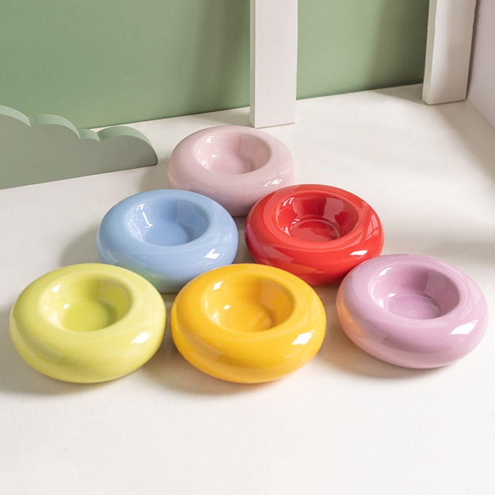 Ceramic Pet Food Basin Anti Slip Pet Feeder Dish Universal Pet Water Feeder Container Pet Supplies