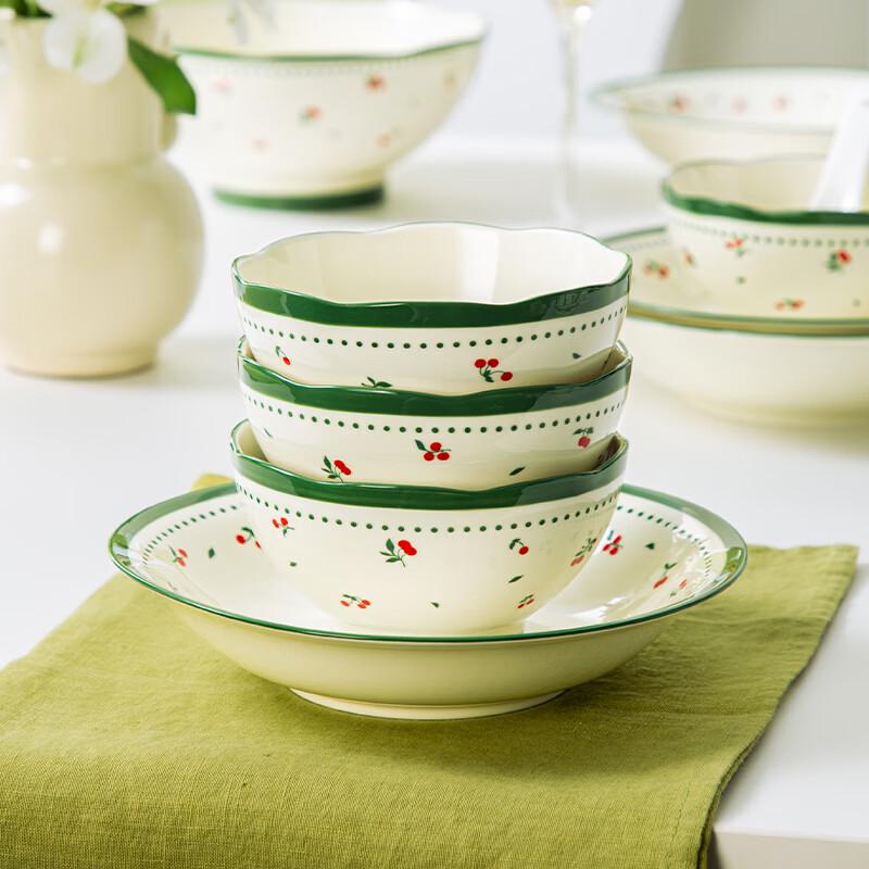 Hao Aijia Spring Language 16-Piece Ceramic Dinnerware Set