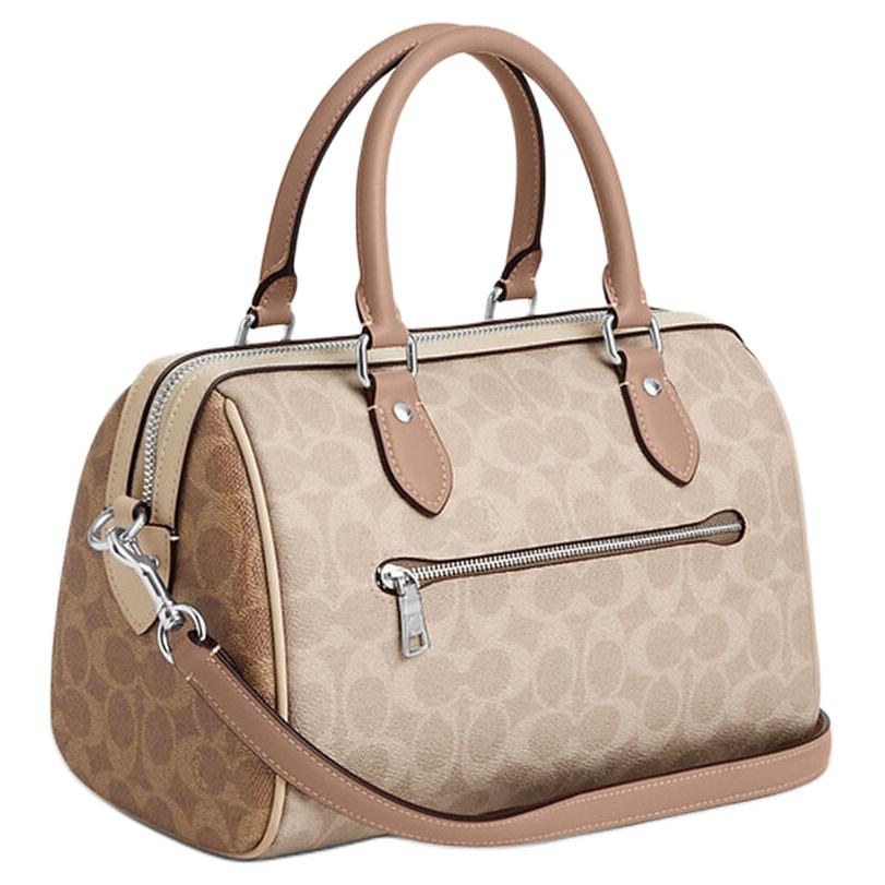 Coach Signature Canvas Mini Rowan Satchel Crossbody Bag For Women Daily Use