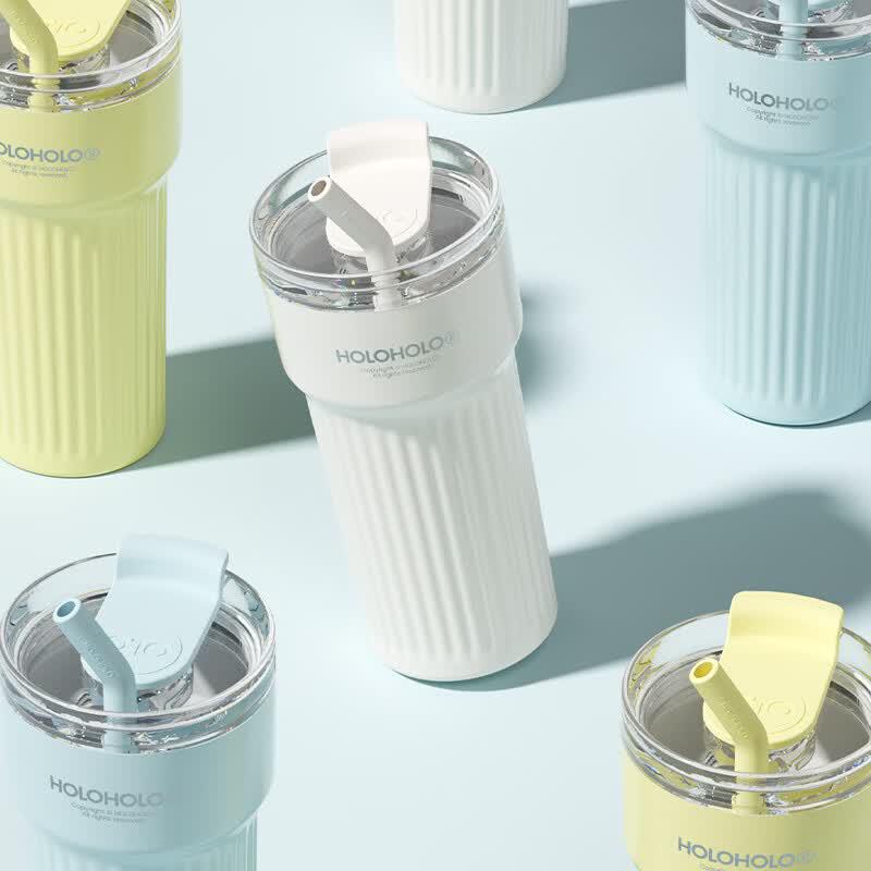 HOLOHOLO Insulated Stainless Steel Water Bottle with Straw
