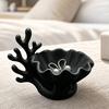 3D Printed Shell Shape Jewelry Dish Tray, Ocean Wave Organizer with Grooved Design, Matte Vanity Ring Earrings Necklaces Holder, Mothers Day