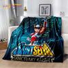Cartoon Saint Seiya Retro Anime HD Blanket,Soft Throw Blanket for Home Bedroom Bed Sofa Picnic Travel Office Cover Blanket Kids
