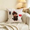 Cute M-Monchhichi  Pillow Case Square Double-Sided Sofa Cushion Cover Bedroom Bedside Pillow
