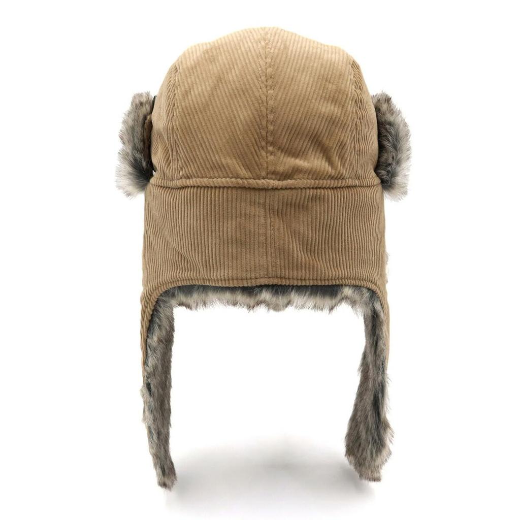 New Era Men's Cap, Corduroy Trapper, Beige, THE TRAPPER, 13750847, Beige, XL (63cm)