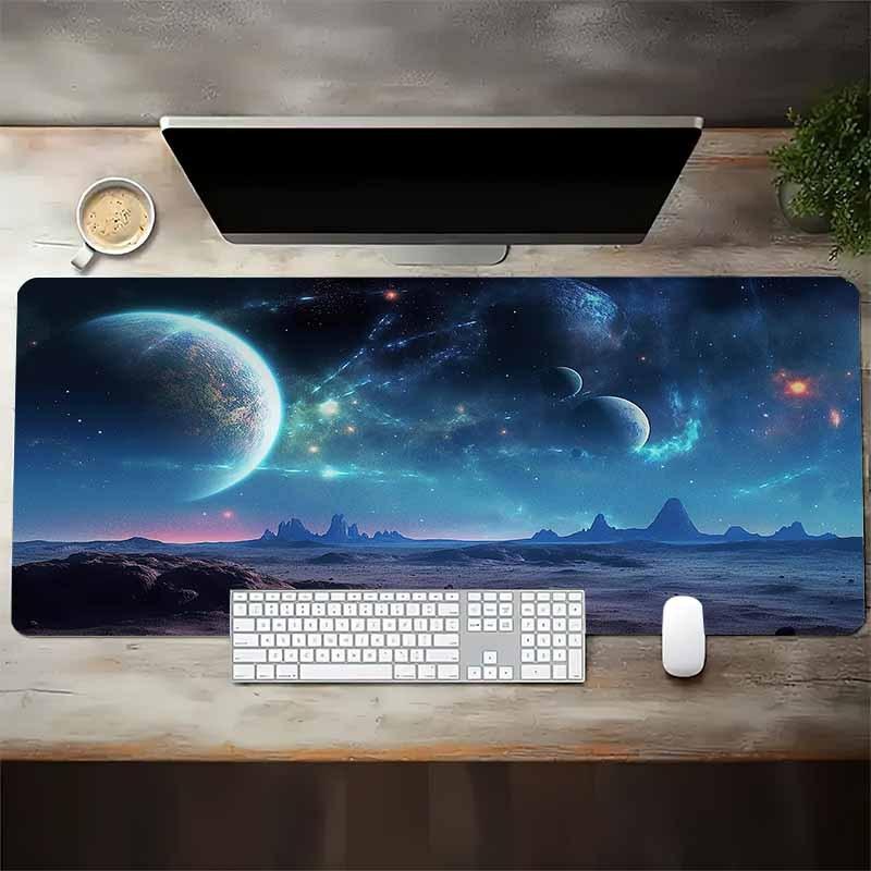 Computer Desk Mat Mouse Pad Gaming Cloth Surface Non Slip Rubber Base Large Pad for PC Laptop Keyboard Setup 400x800x2mm